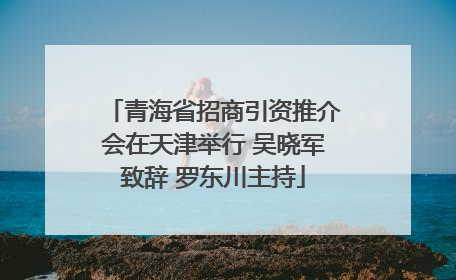 青海省招商引资推介会在天津举行 吴晓军致辞 罗东川主持