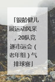 银龄健儿展运动风采，20队竞逐市运会（老年组）气排球赛