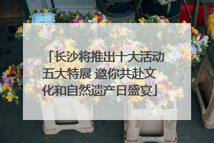 长沙将推出十大活动五大特展 邀你共赴文化和自然遗产日盛宴