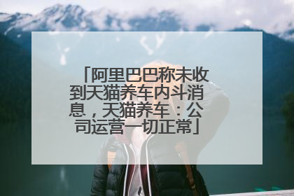 阿里巴巴称未收到天猫养车内斗消息，天猫养车：公司运营一切正常