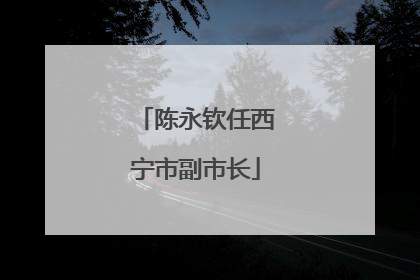 陈永钦任西宁市副市长