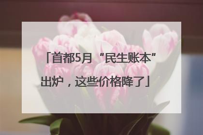 首都5月“民生账本”出炉，这些价格降了