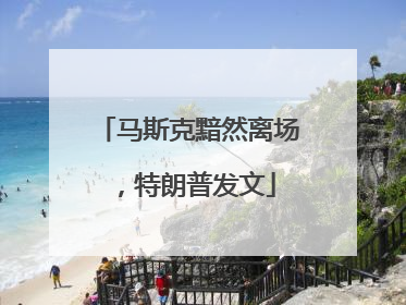 马斯克黯然离场，特朗普发文