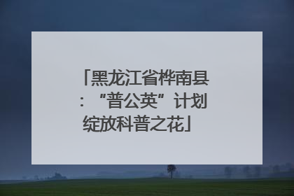 黑龙江省桦南县：“普公英”计划绽放科普之花