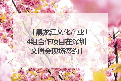 黑龙江文化产业14组合作项目在深圳文博会现场签约