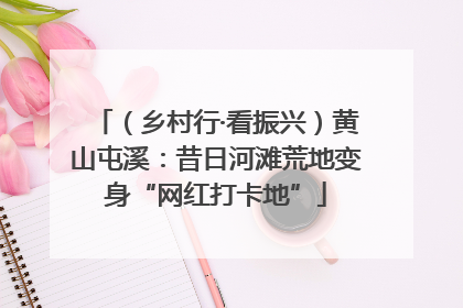 （乡村行·看振兴）黄山屯溪：昔日河滩荒地变身“网红打卡地”