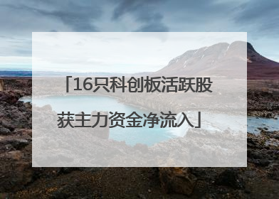 16只科创板活跃股获主力资金净流入