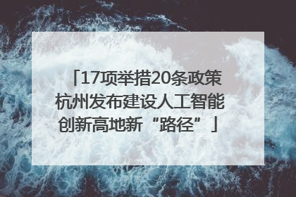 17项举措20条政策 杭州发布建设人工智能创新高地新“路径”