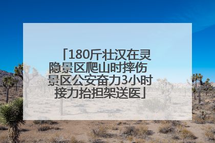 180斤壮汉在灵隐景区爬山时摔伤 景区公安奋力3小时接力抬担架送医