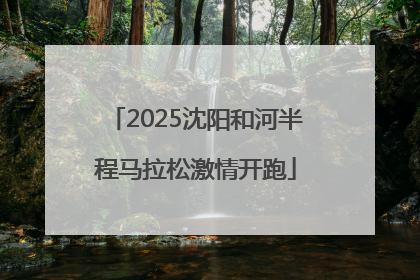 2025沈阳和河半程马拉松激情开跑