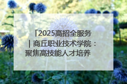 2025高招全服务｜商丘职业技术学院：聚焦高技能人才培养 谱写高质量发展篇章
