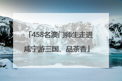 458名澳门师生走进咸宁游三国、品茶香