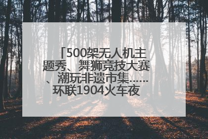 500架无人机主题秀、舞狮竞技大赛、潮玩非遗市集……环联1904火车夜市迎来两周年庆典