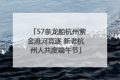 57条龙船杭州紫金港河竞逐 新老杭州人共度端午节